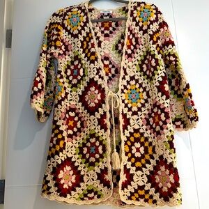 Johnny Was granny square cardigan. Medium 
Excellent condition